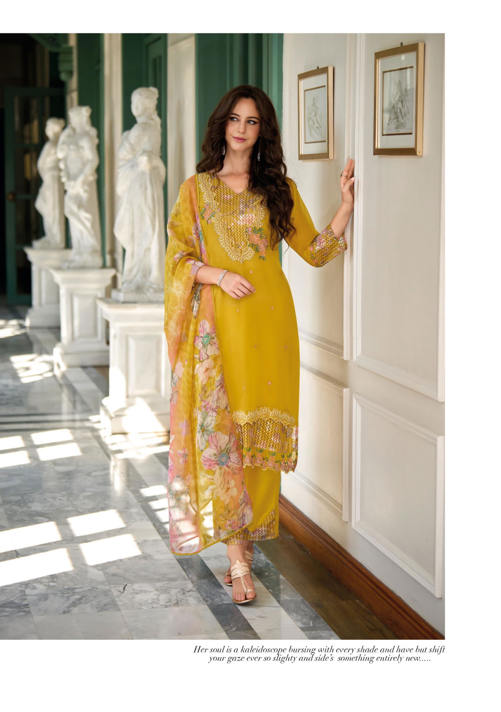 Inaya By Lady Leela Organza Kurti With Pant Dupatta Wholesalers In Delhi
